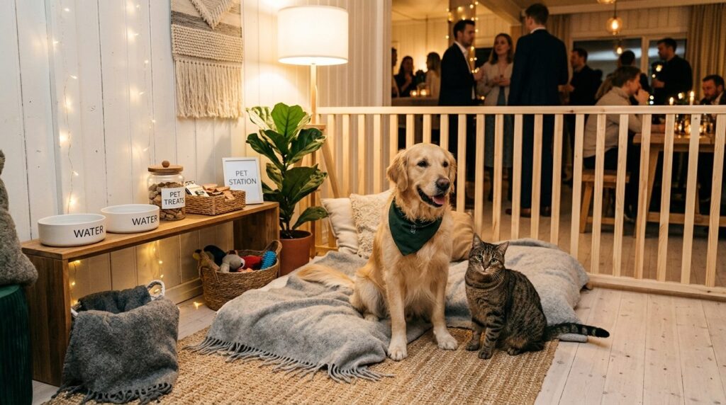 Close-up professional photograph of a cozy Scandinavian even